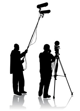 Cameraman silhouette design clipart