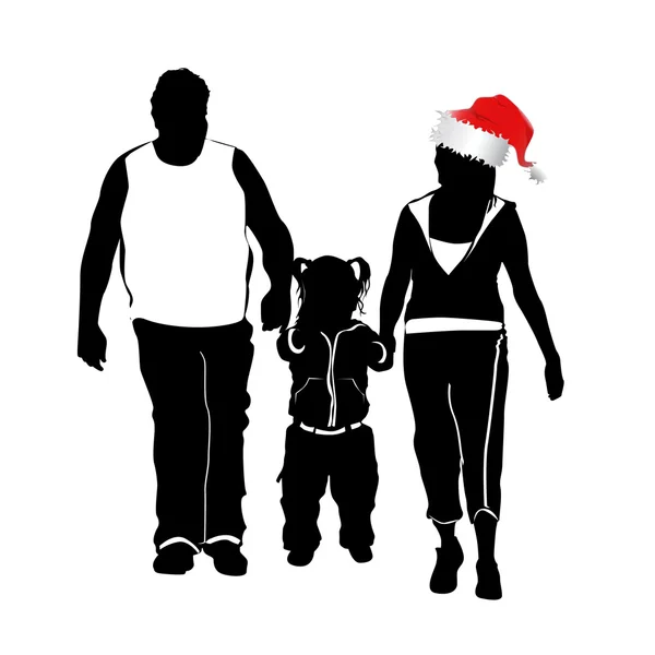 Vánoční rodina — Stockový vektor