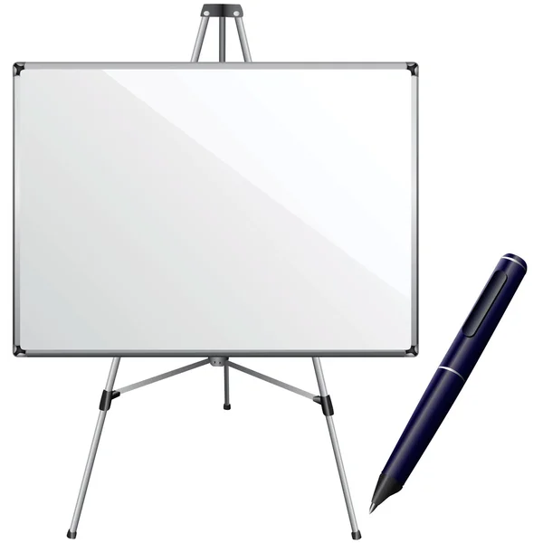 White board and pen — Stock Vector