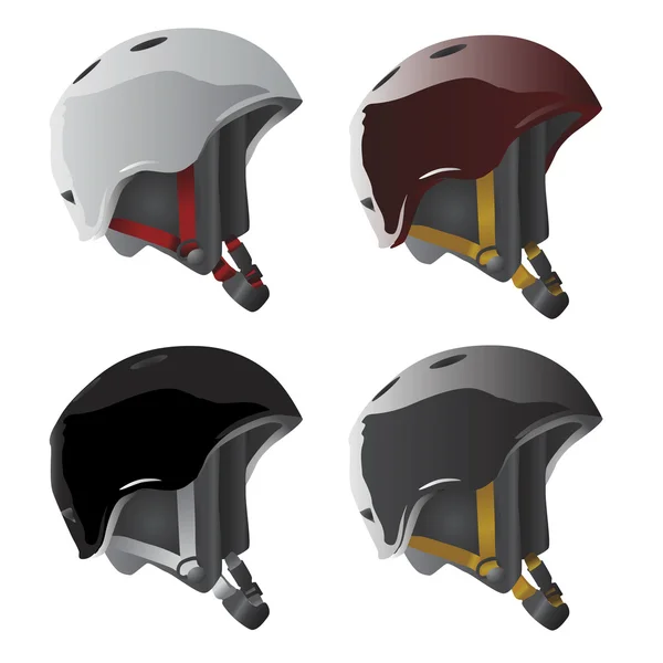 Sport conjunto capacete — Vetor de Stock