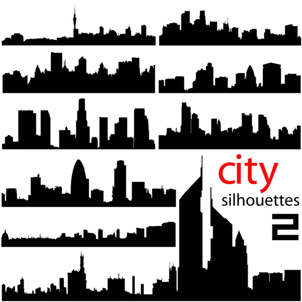 City background set — Stock Vector