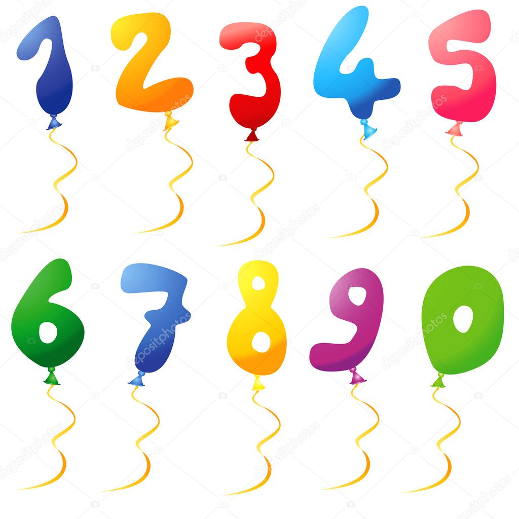 Balloon number Stock Vector by ©bogalo 8640842