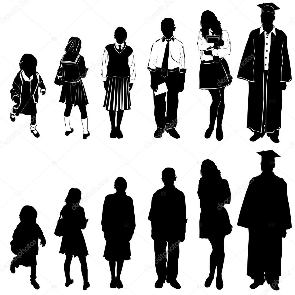 Download Students vector — Stock Vector © bogalo #8641082