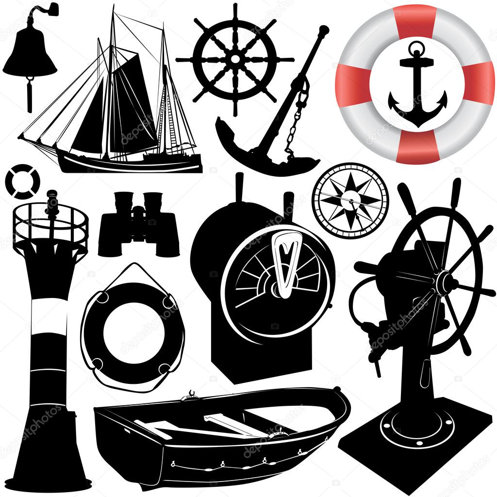 Sailing objects vector