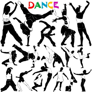 Dance vector with clothes detail clipart