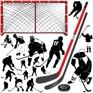 Hockey set clipart