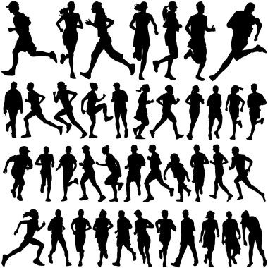 Runner set clipart