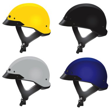 Motorcycle helmet set clipart