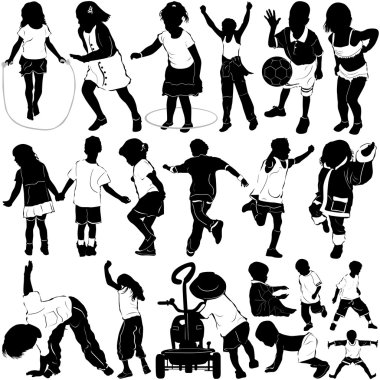 Kids set clothes detail clipart