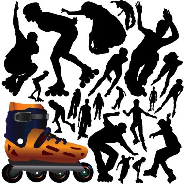 Rollerblade set clipart