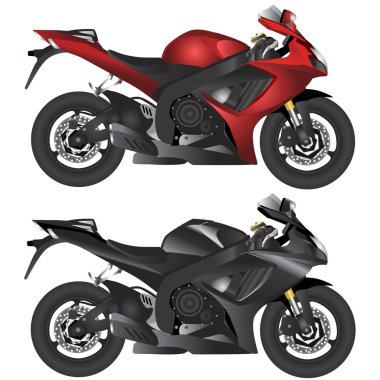 Motorcycle race detail clipart