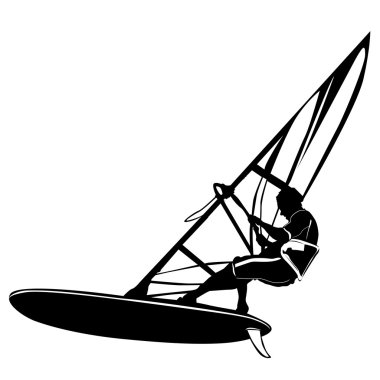 Windsurfing background clipart