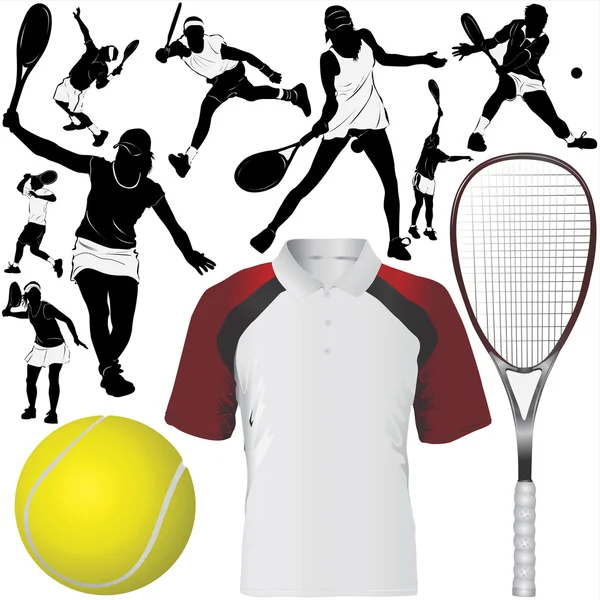Колекція тенісного набору — стоковий вектор