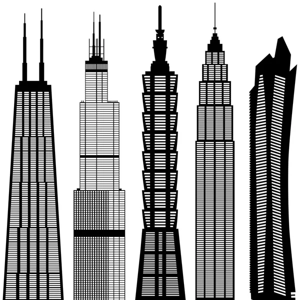 Ουρανοξύστης κτίρια — Διανυσματικό Αρχείο