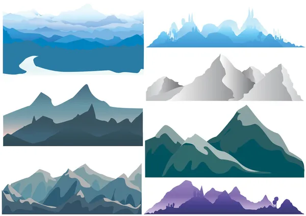 Ensemble de montagne — Image vectorielle