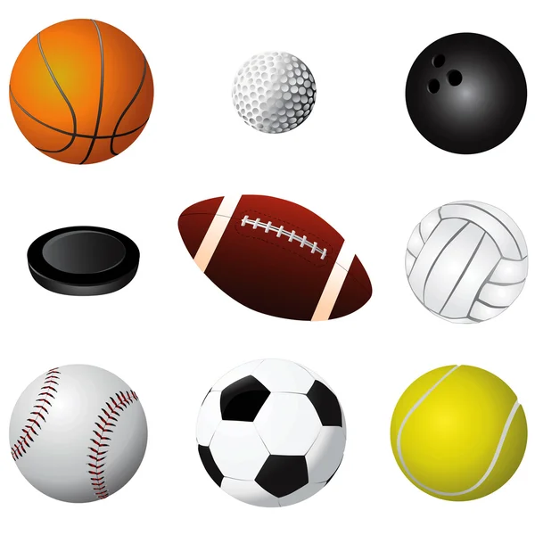 Dettaglio palle sportive — Vettoriale Stock
