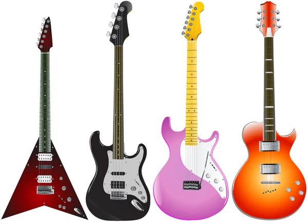 Conjunto de guitarras — Vector de stock
