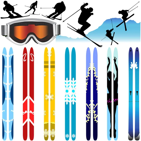 스키 세트 — 스톡 벡터