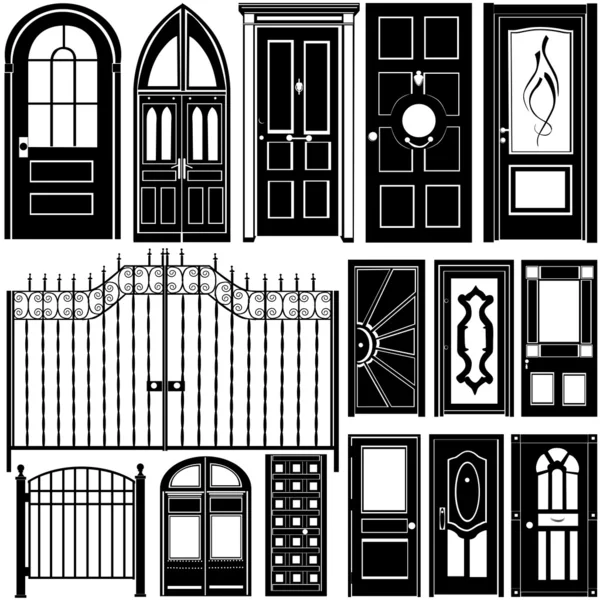 Set de puertas — Archivo Imágenes Vectoriales