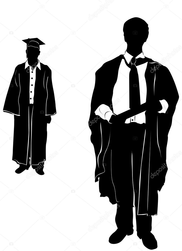 Graduate vector clothes detail