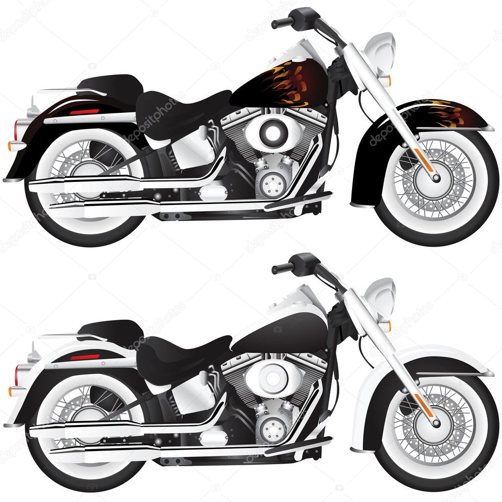 Motorcycle detail illustration