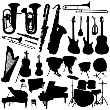 Collection of music vector clipart
