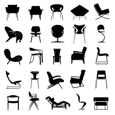 Modern sandalye vektör