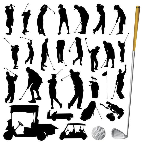 Collection of golf vector — Stock Vector