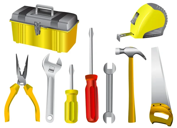 Collection of work tool vector — Stock Vector