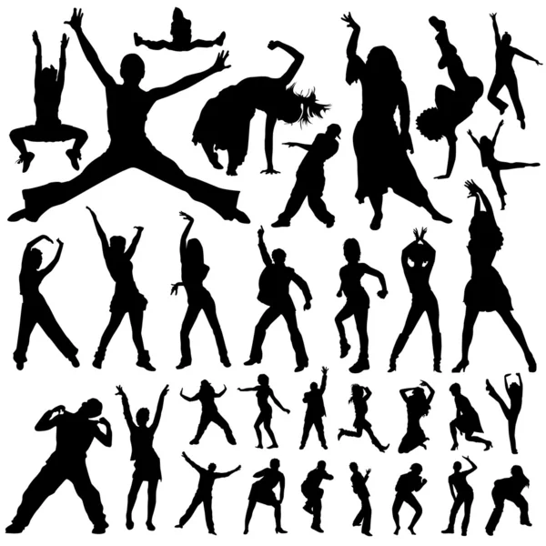 Baile y vector partido — Archivo Imágenes Vectoriales