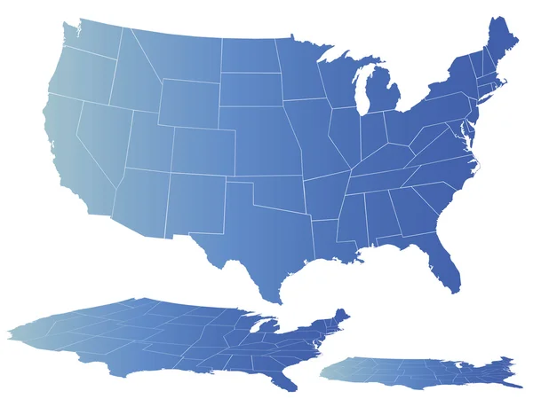Vector χάρτη της Αμερικής — Διανυσματικό Αρχείο