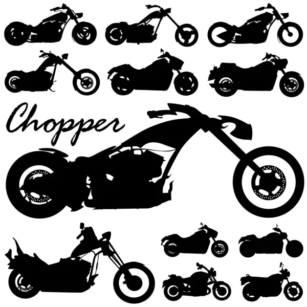 Chopper motocicleta vetor — Vetor de Stock
