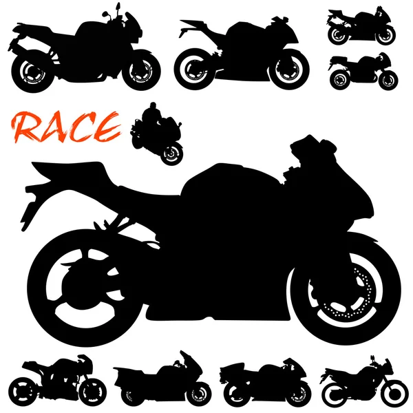 Ras motorcykel vektor — Stock vektor
