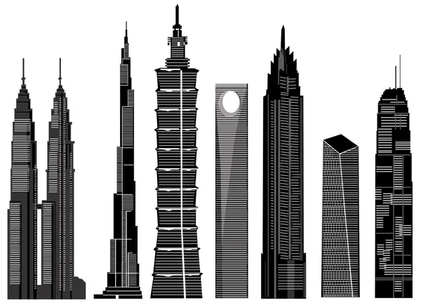 摩天大楼的建筑物矢量 — 图库矢量图片