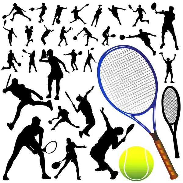 Collection of tennis vector — Stock Vector