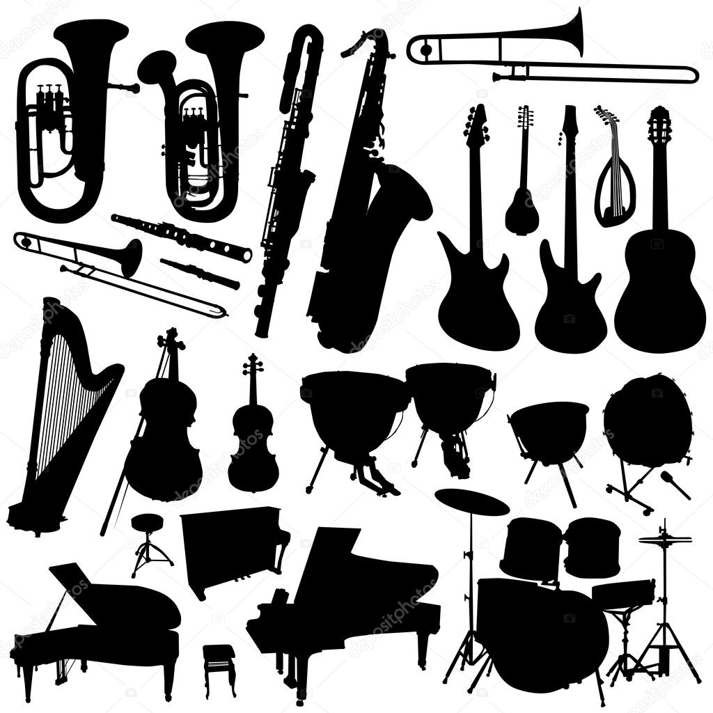 Collection of music vector