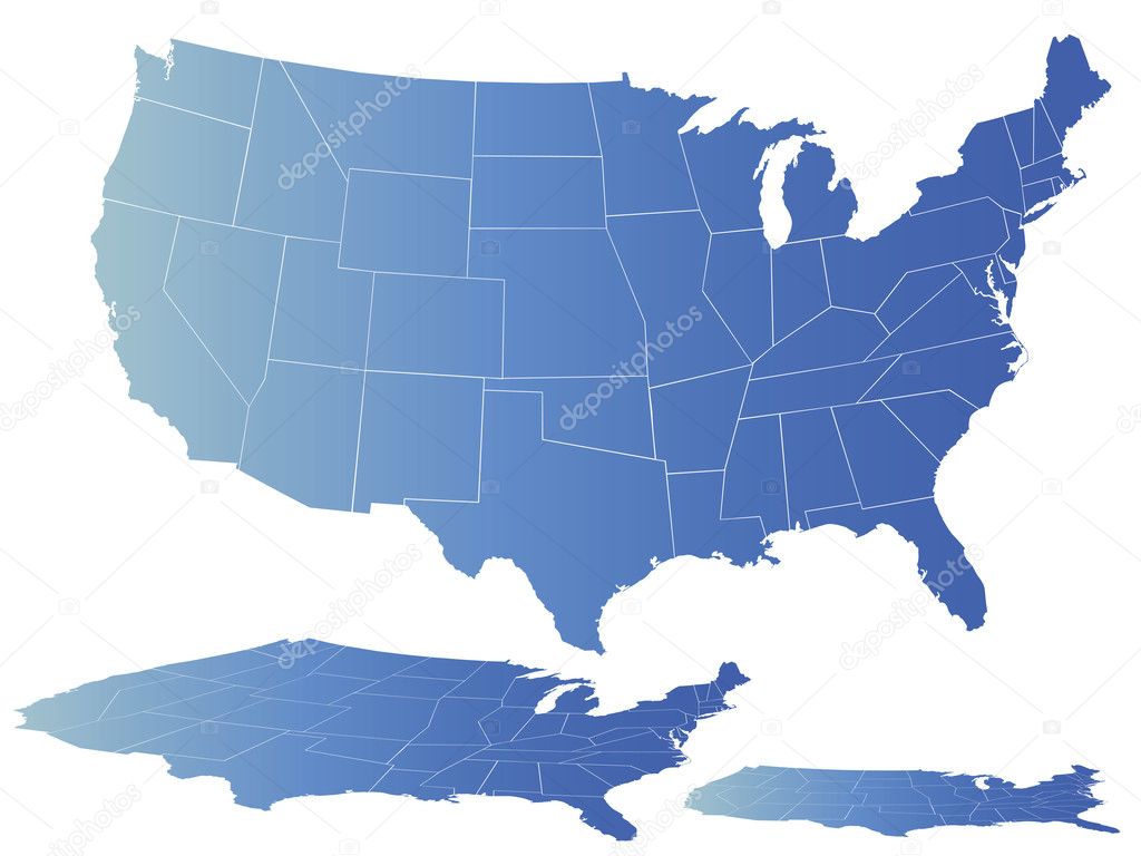 Vector map of america