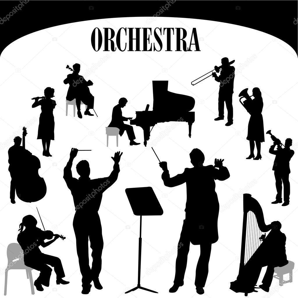 Orchestra musician vector