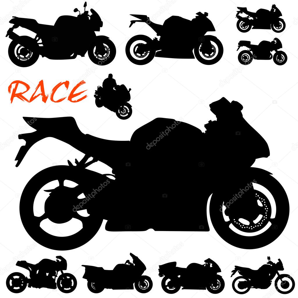 Race motorcycle vector
