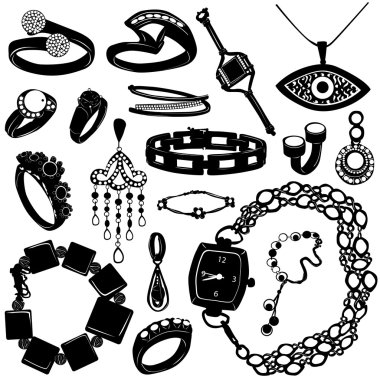 Jewelry for women vector clipart