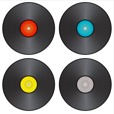 Dj vinly vector clipart