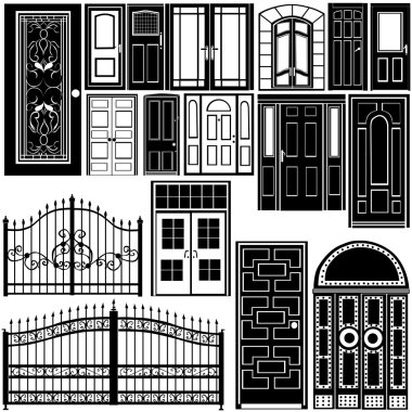 Door vector clipart