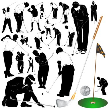 Golf set clipart