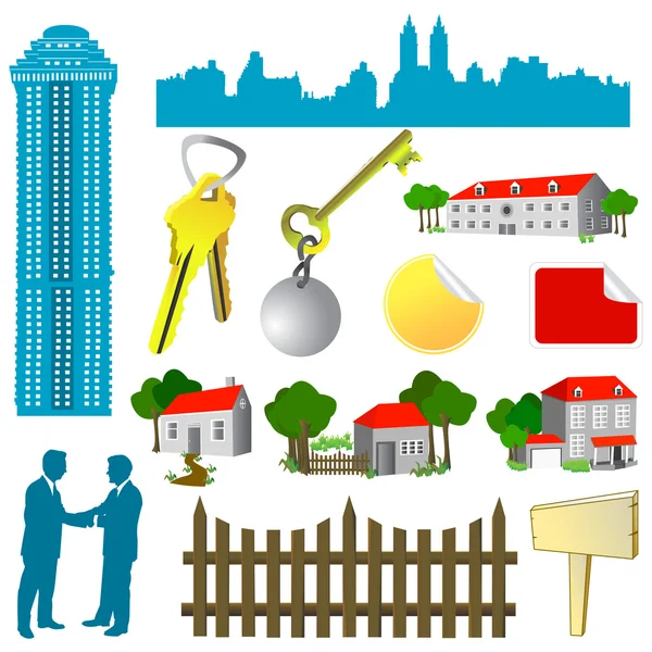 Collection of real estate vector — Stock Vector