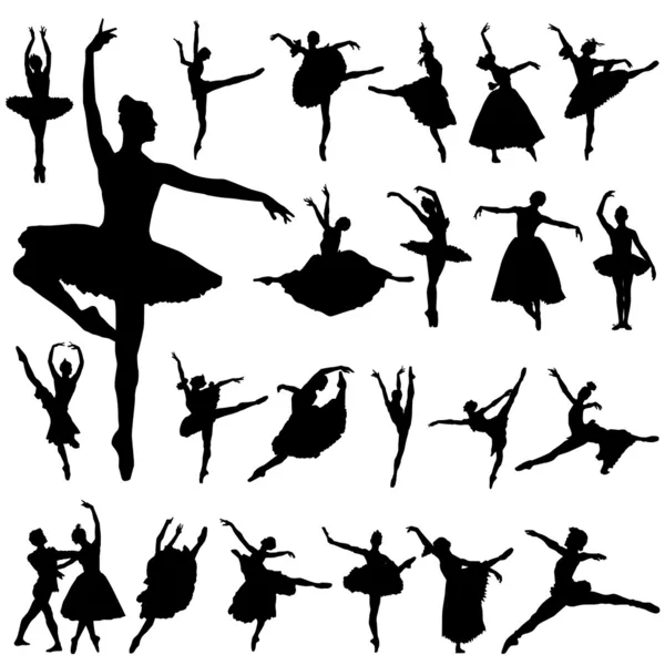Bailarina y ballet — Archivo Imágenes Vectoriales