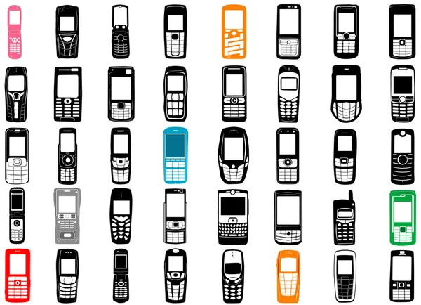 Collection of mobile phone vector Royalty Free Stock Illustrations
