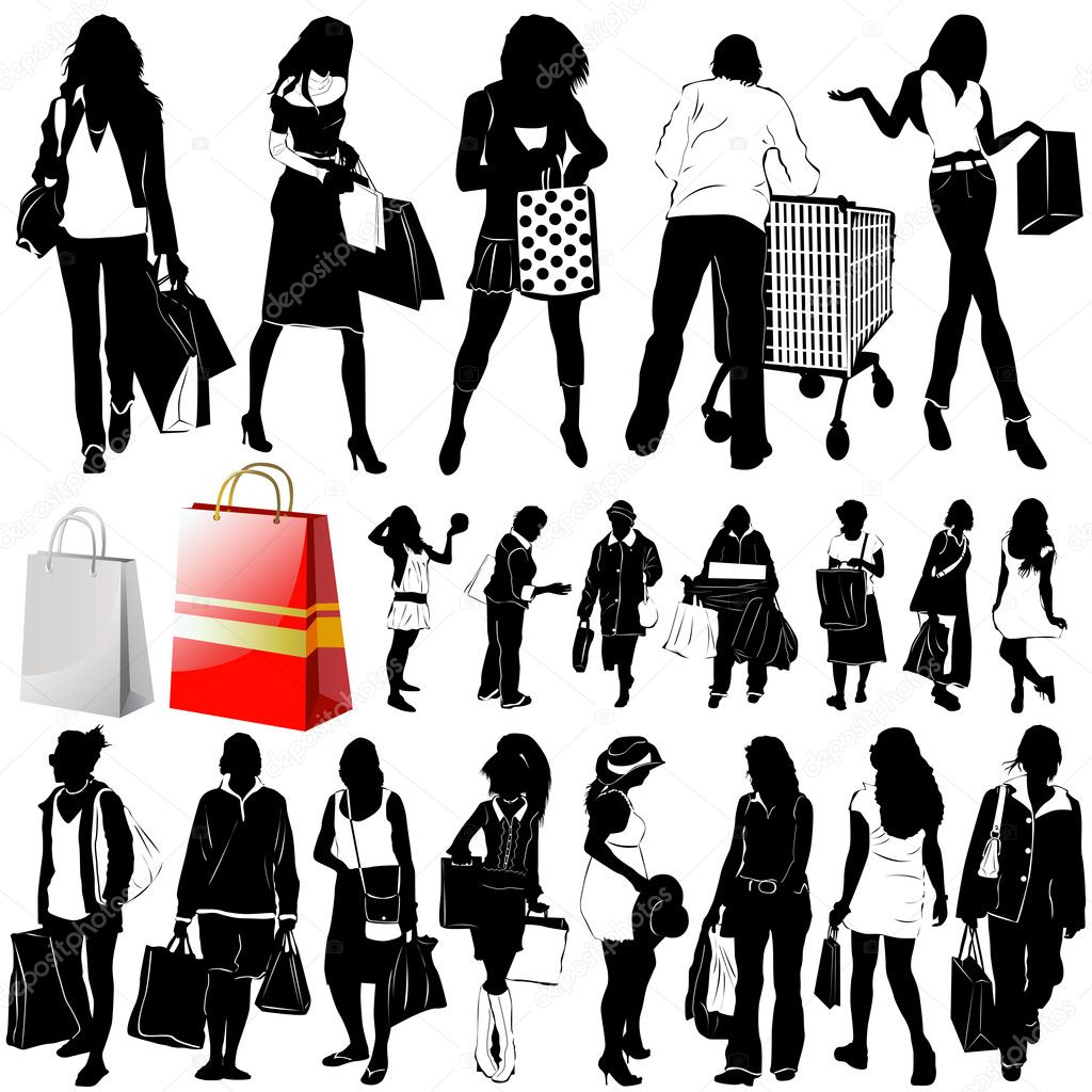 Shopping women set