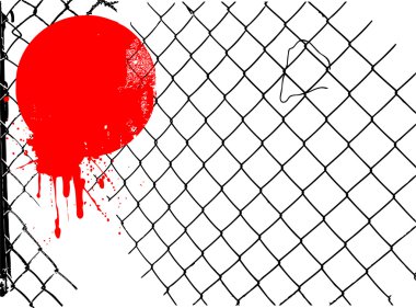 Grunge wire fence clipart