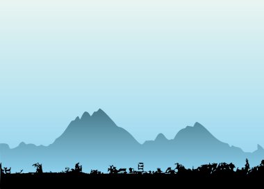 Mountain silhouette clipart