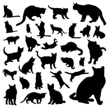 Collection of cat clipart